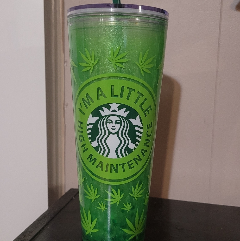 High Maintenance custom Starbucks snowglobe tumbler